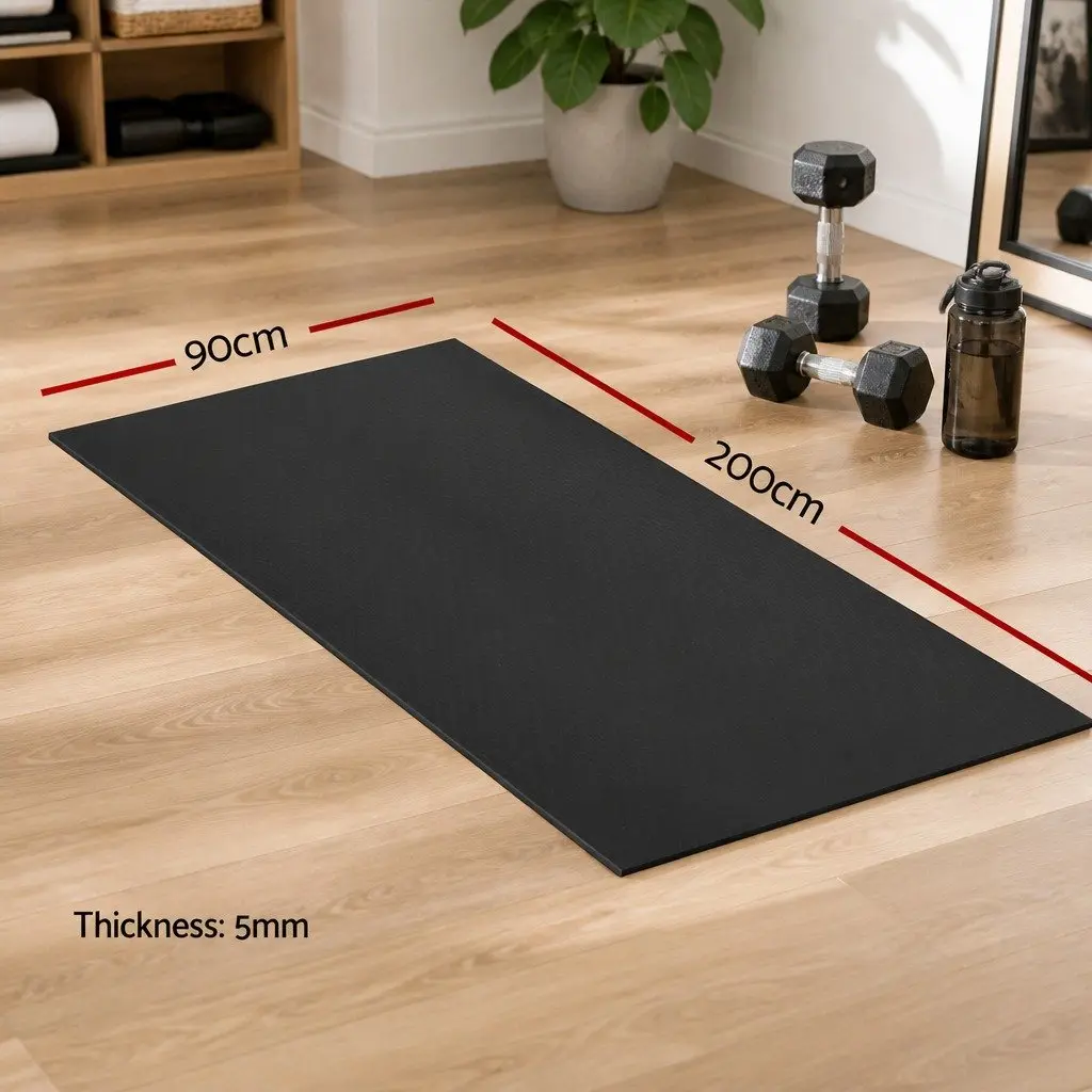 Exercise Equipment Mat TPE 2M Black
