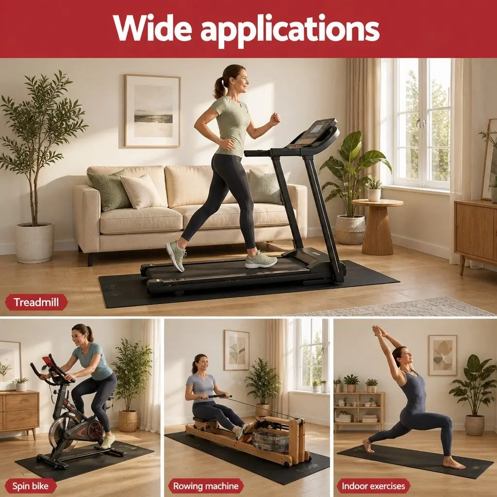 Exercise Equipment Mat TPE 2M Black