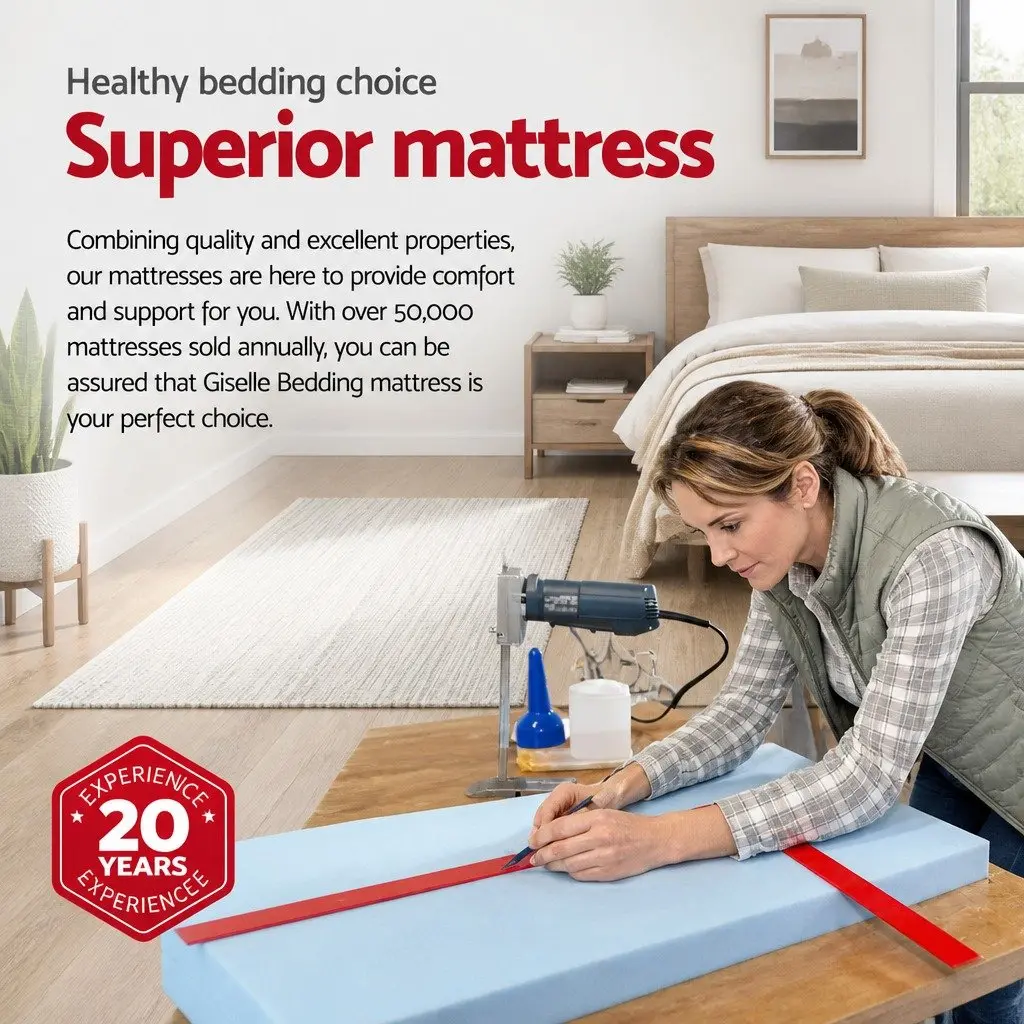 Single Mattress Euro Top 34cm Cool Gel Memory Foam Medium Firm Support White