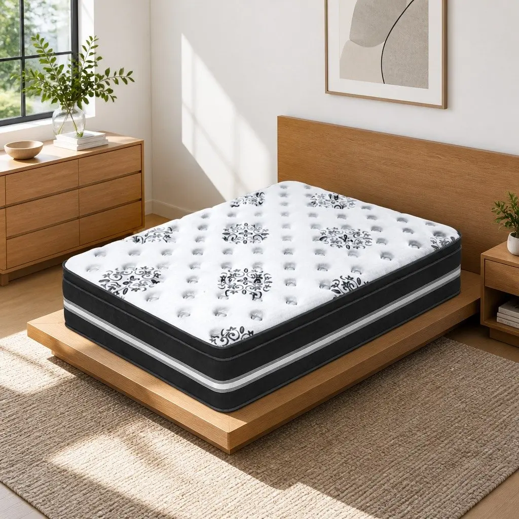 King Single Mattress 34cm Euro Top Cool Gel Memory Foam Medium Firm Support