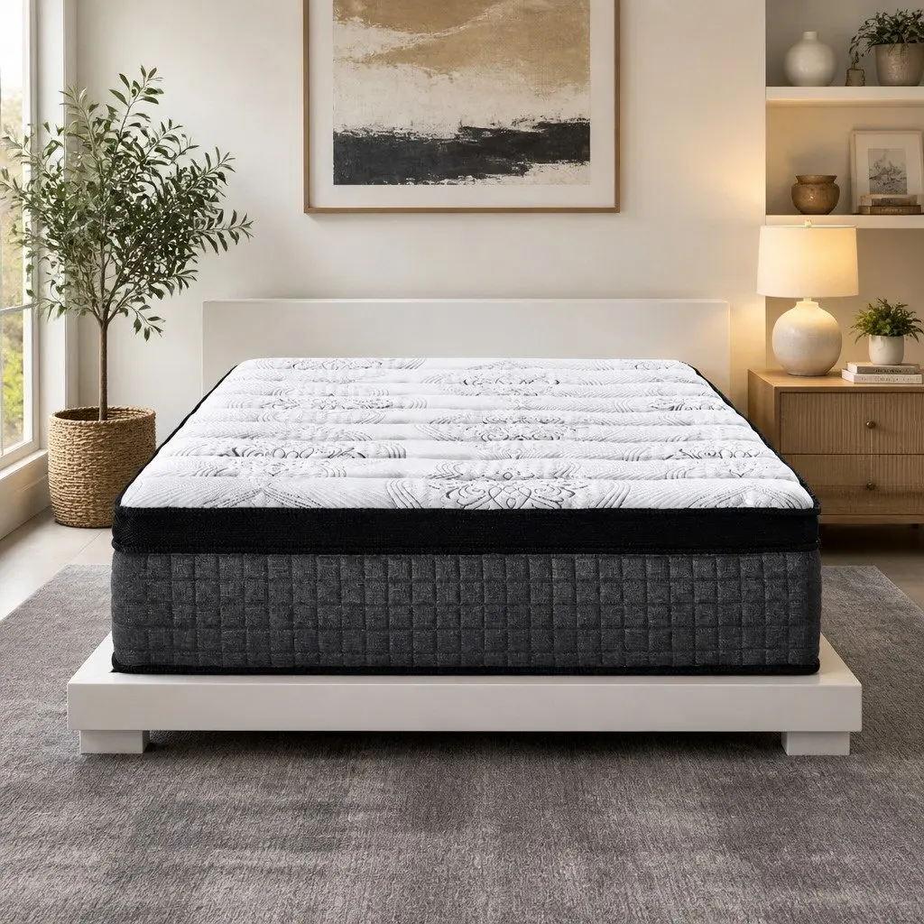 King Size Mattress 34cm Euro Top 9-Zone Pocket Spring Medium Firm Support