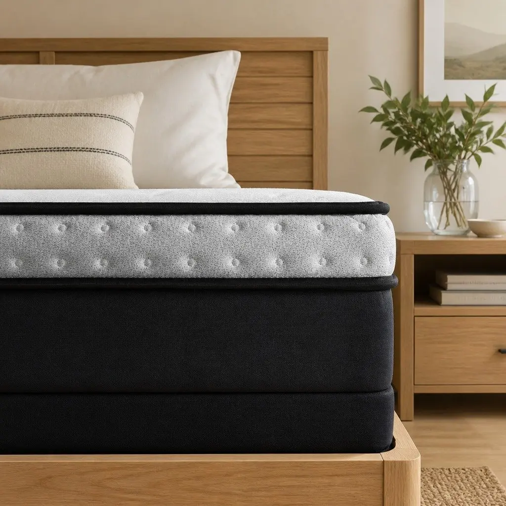 King Size Mattress 35cm Pocket Spring Gel Memory Foam Bed in a Box Medium Firm