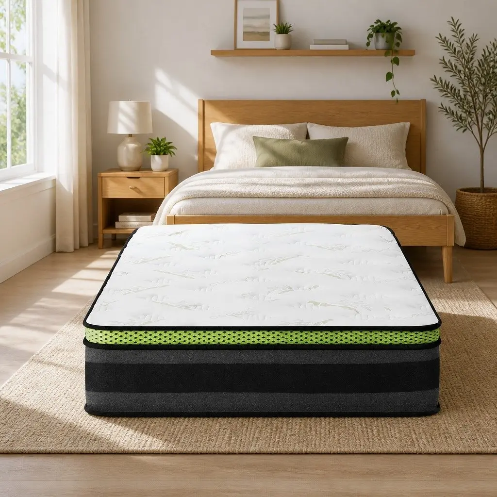Single Mattress Cool Gel Memory Foam Pocket Spring 30cm Medium Firmness Grey