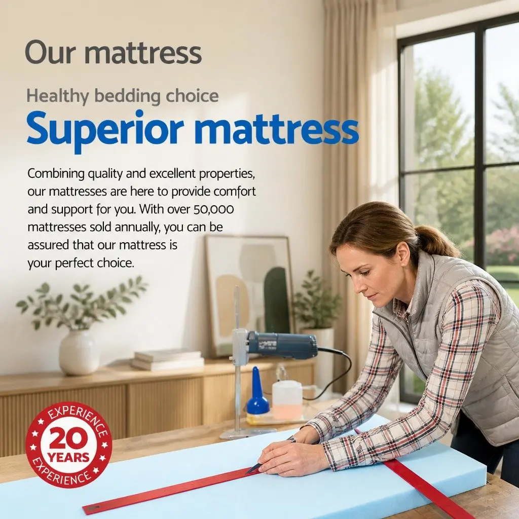 King Size Mattress 34cm Bamboo Charcoal Pocket Spring Medium-Firm Euro Top Bed