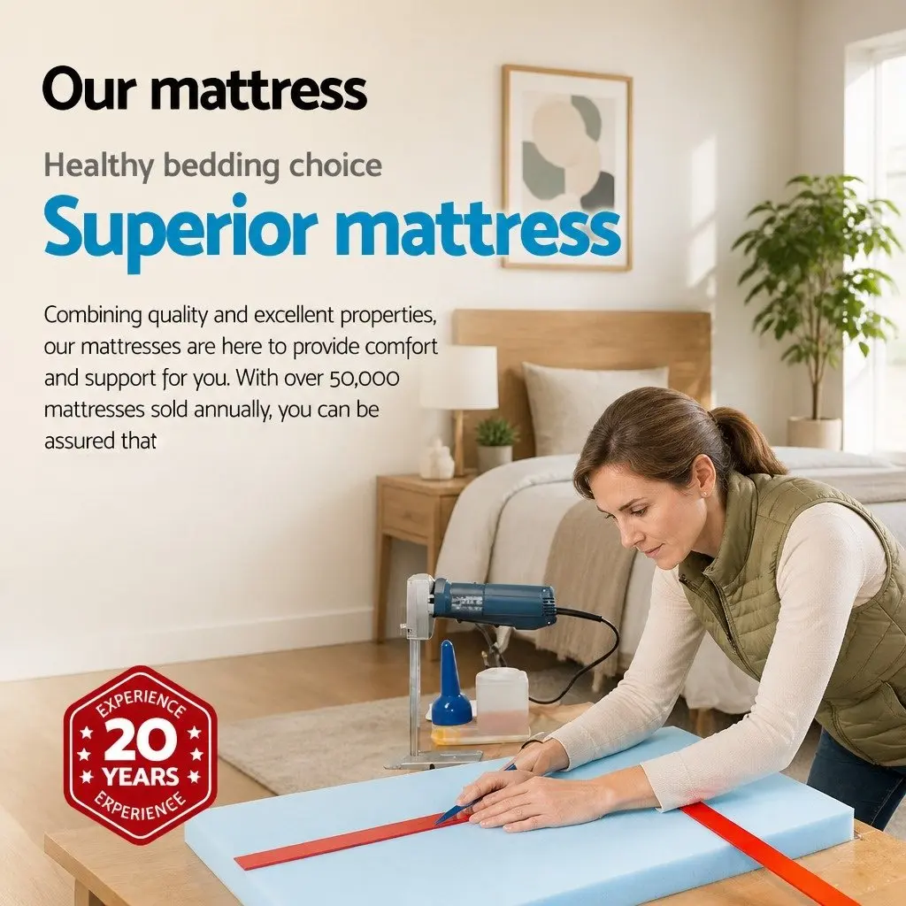 Queen Mattress 34cm Medium-Firm Support Bamboo Charcoal Pocket Spring Euro Top