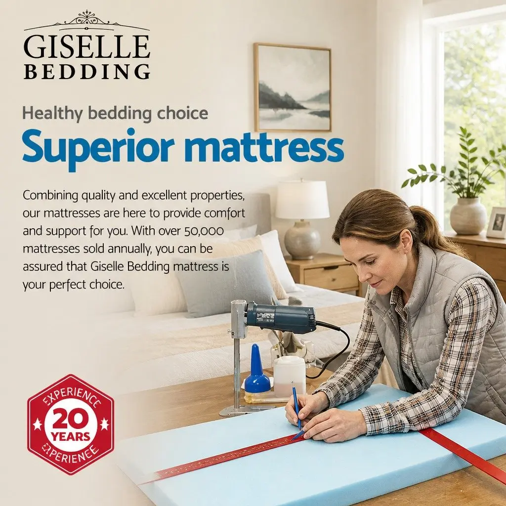 Single Mattress Medium-Firm Pocket Spring 34cm Euro Top Bamboo Charcoal Grey