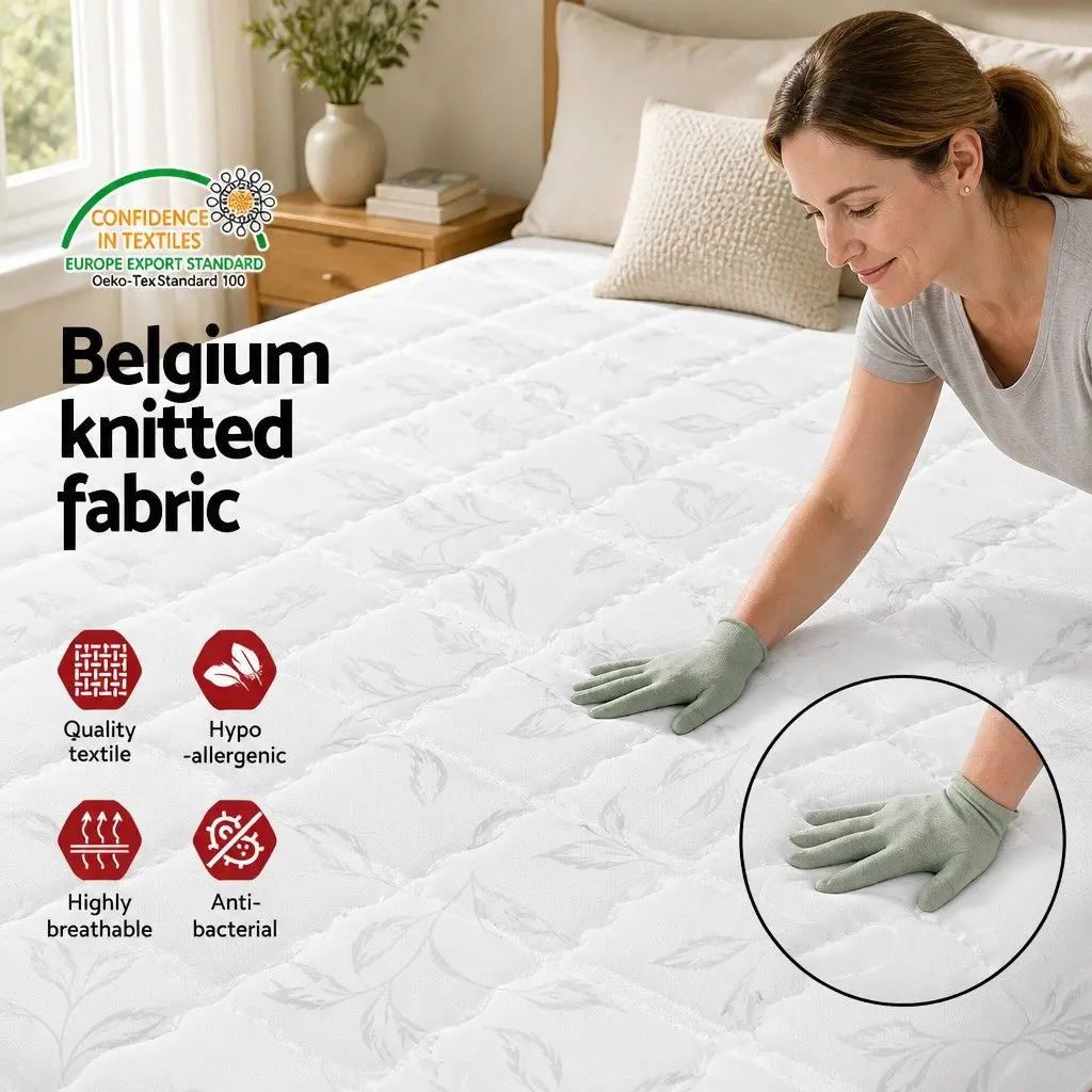 Queen Mattress Bonnell Spring Medium-Firm 16cm White Tight Top