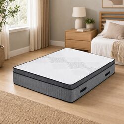 Queen Mattress 37cm with 4 Adjustable Firmness Levels