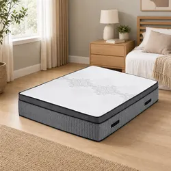 Queen Mattress 37cm with 4 Adjustable Firmness Levels