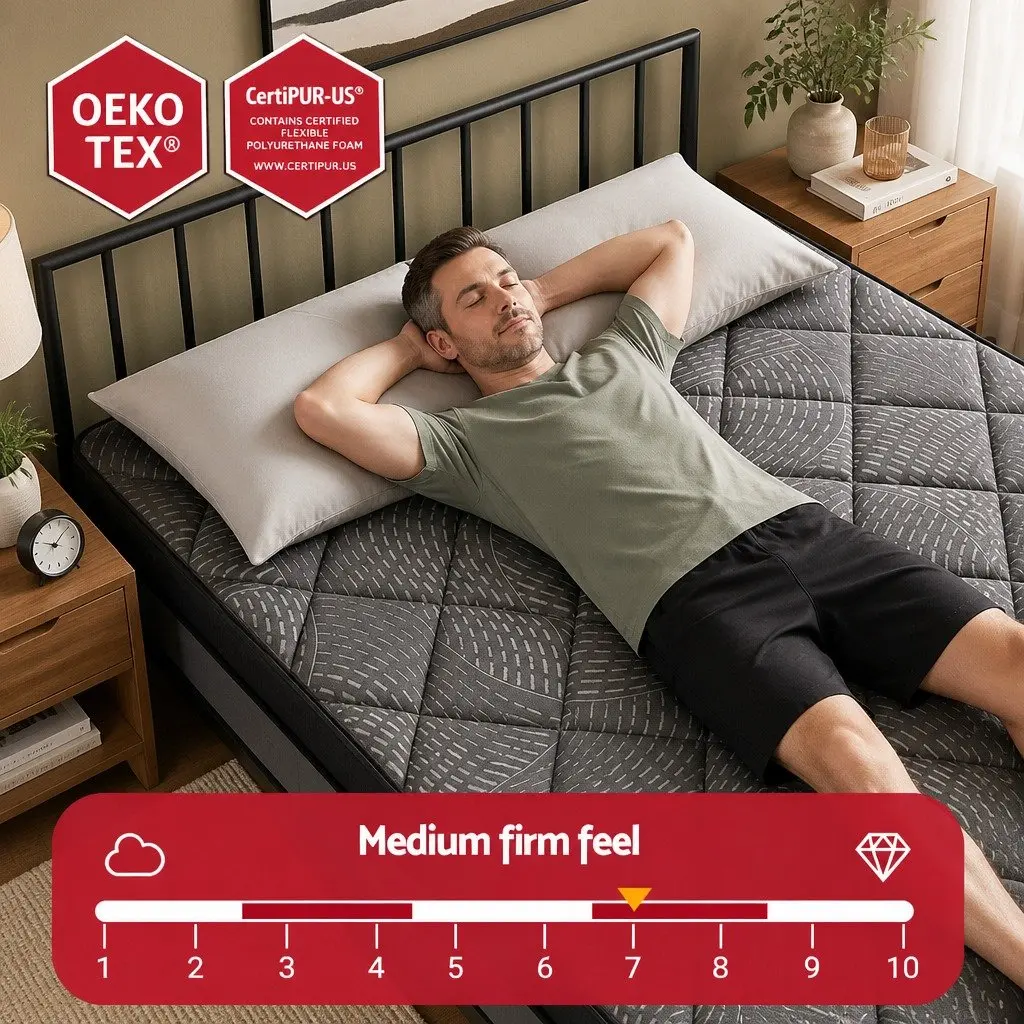 King Size Mattress 25cm Pocket Spring Latex Euro Top Medium Firm Support Bed