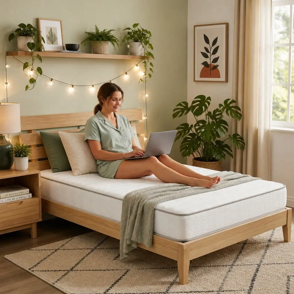 King Single Mattress 20cm Egg-Crate Foam Pocket Spring Tight Top Medium-Firm