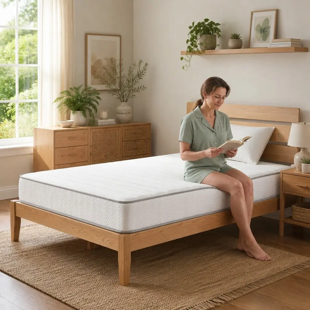 King Single Mattress 20cm Egg-Crate Foam Pocket Spring Tight Top Medium-Firm