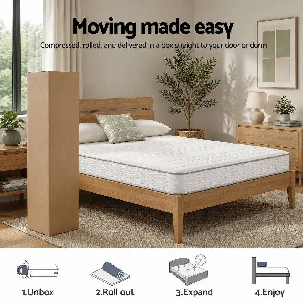 Double Mattress 20cm Egg-Crate Foam Medium Firm Tight Top Pocket Spring Support