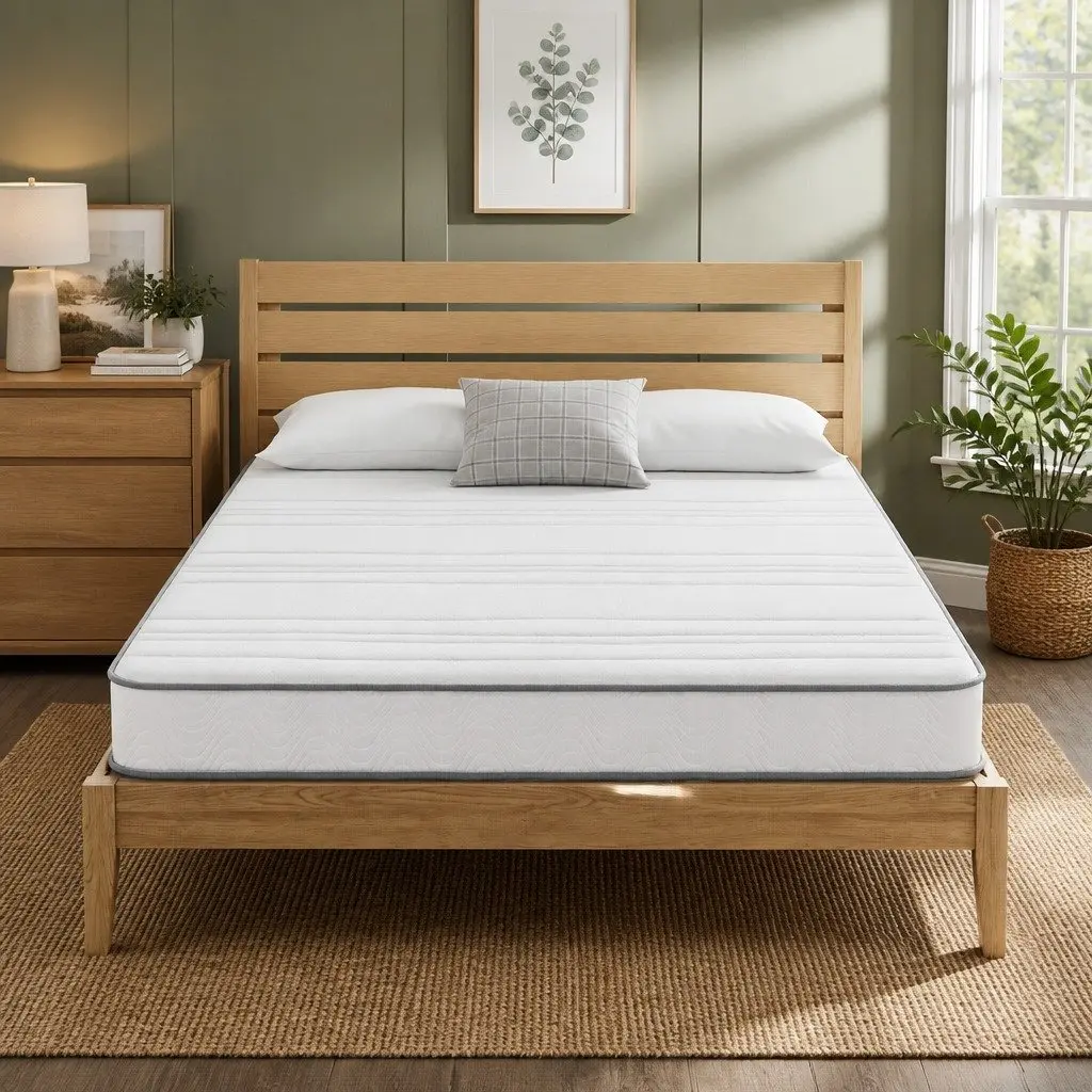 King Size Mattress 20cm Medium-Firm Egg-Crate Foam Pocket Spring Tight Top