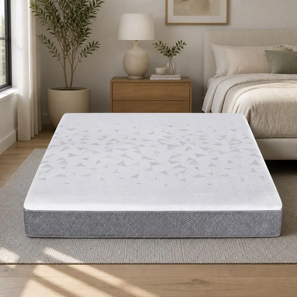 Double Mattress Pocket Spring 23cm Reversible Foam Medium Firmness White or Grey