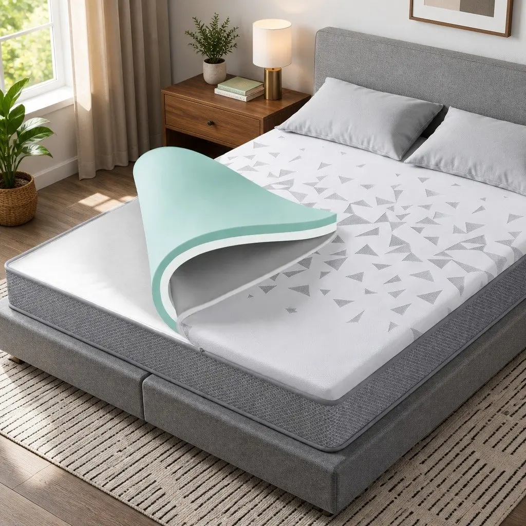 King Size Mattress 23cm Dual Firmness Reversible Foam Pocket Spring White Grey