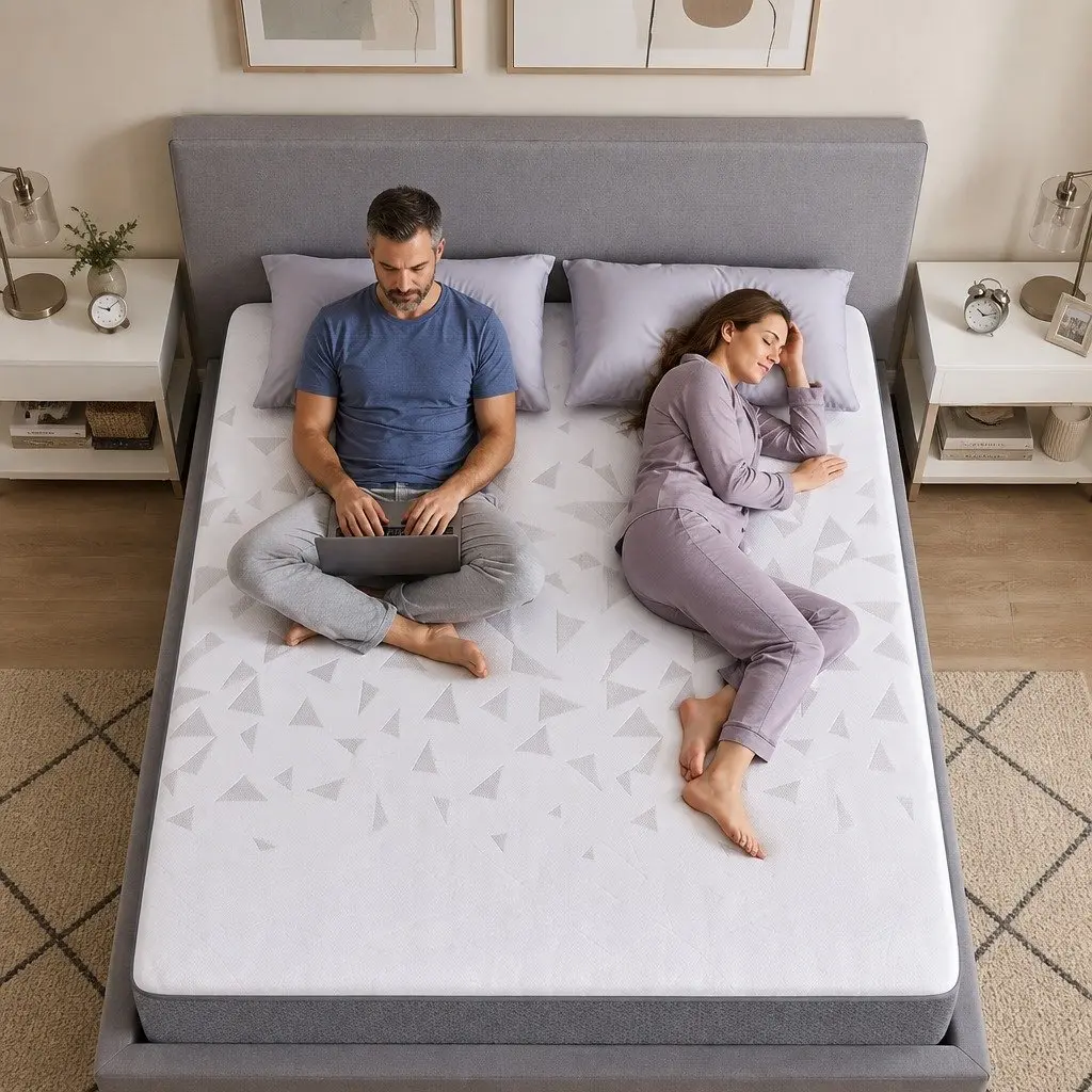 Queen Mattress 23cm Pocket Spring Reversible Foam Dual Firmness Medium Firm