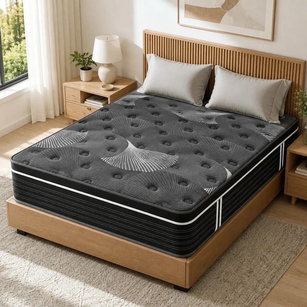 King Mattress 35cm Euro Top Medium Firm Pocket Spring Memory Foam Sleep Bed