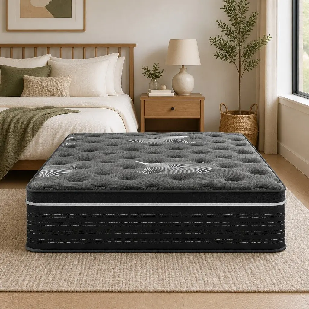 Single Mattress 35cm Euro Top Medium Firm Graphene Memory Foam Pocket Spring
