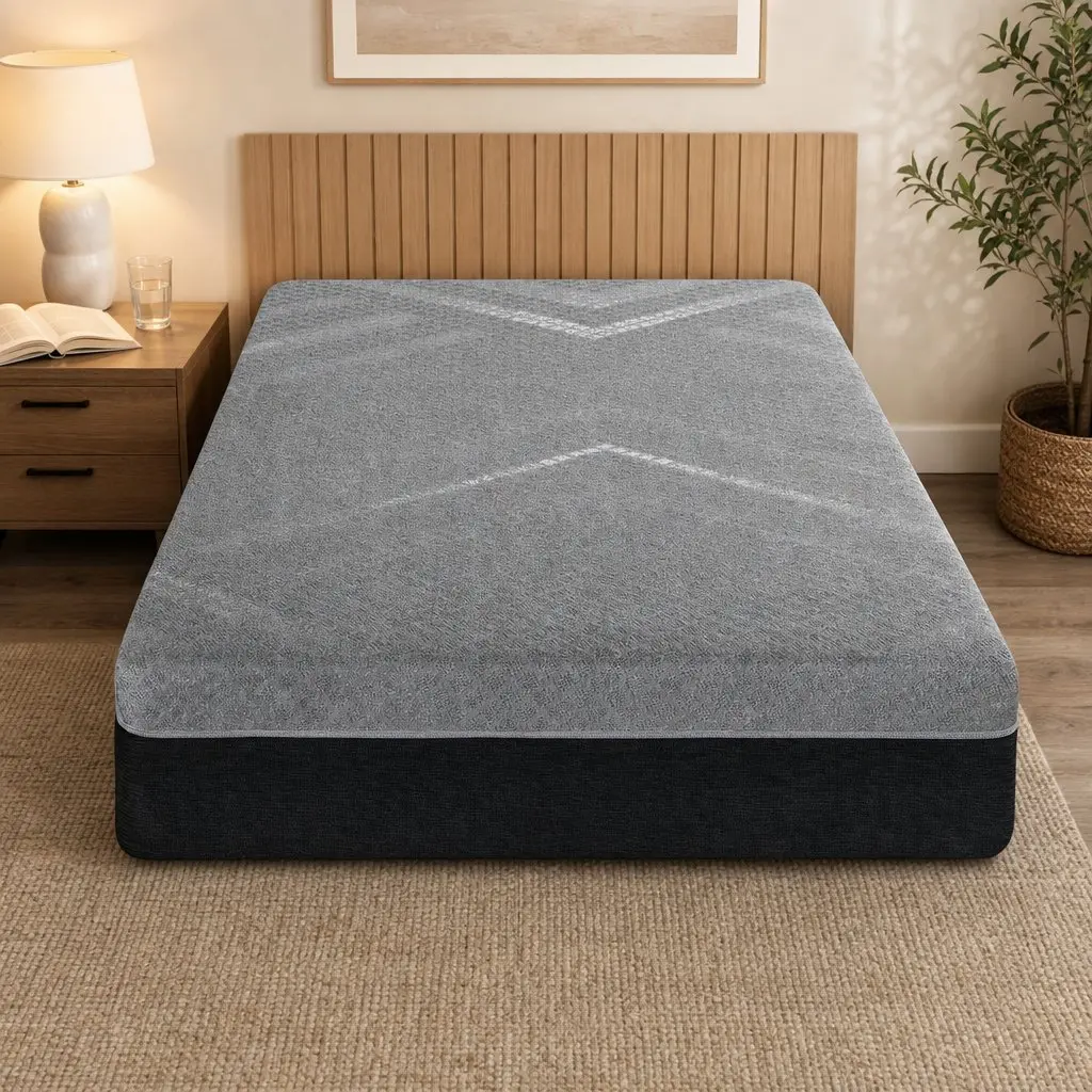 King Single Mattress Grey Breathable 26cm Firm Pocket Spring Dual Edge Support