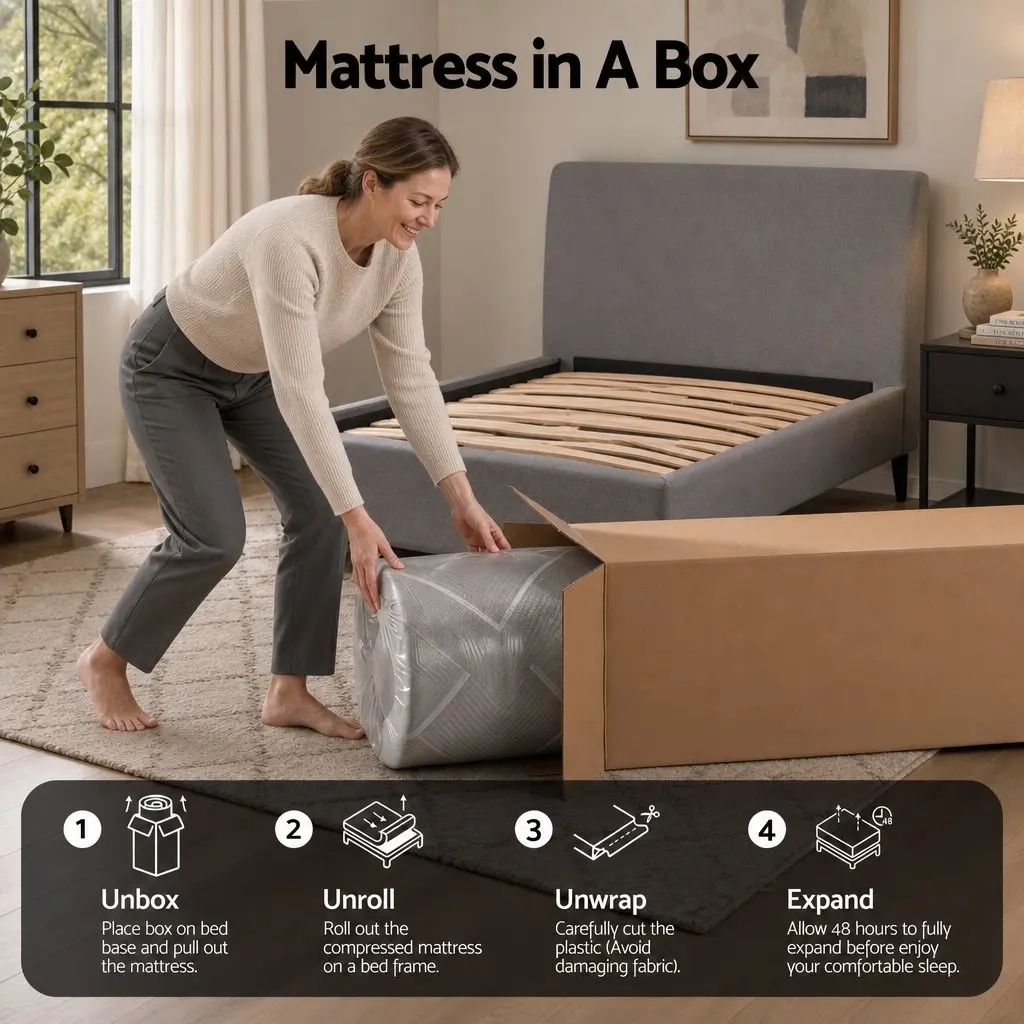 King Single Mattress Grey Breathable 26cm Firm Pocket Spring Dual Edge Support