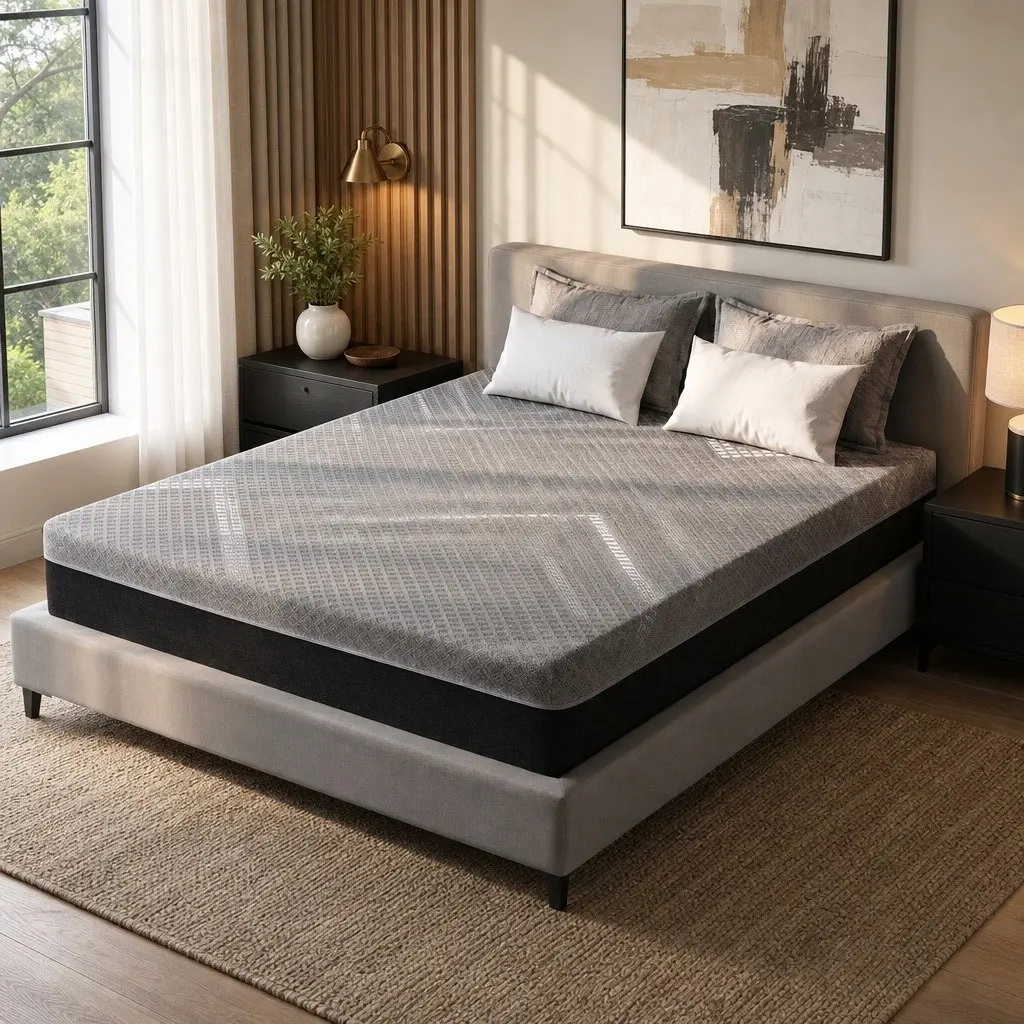 King Size Mattress Firm Pocket Spring 26cm Dark Grey