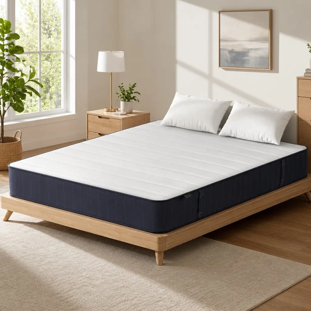 Double Mattress Firm Support 20cm Pocket Spring Tight Top Grey White
