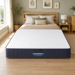 King Size Mattress 20cm Pocket Spring Firm Support Breathable Knitted Fabric