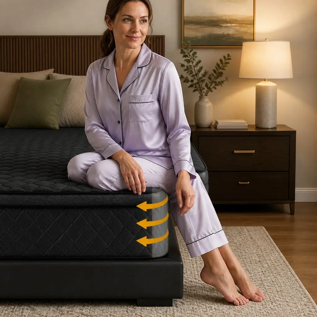 King Size Mattress 34cm Black High-Density Foam Euro Top 5-Zone Pocket Spring Medium Firm