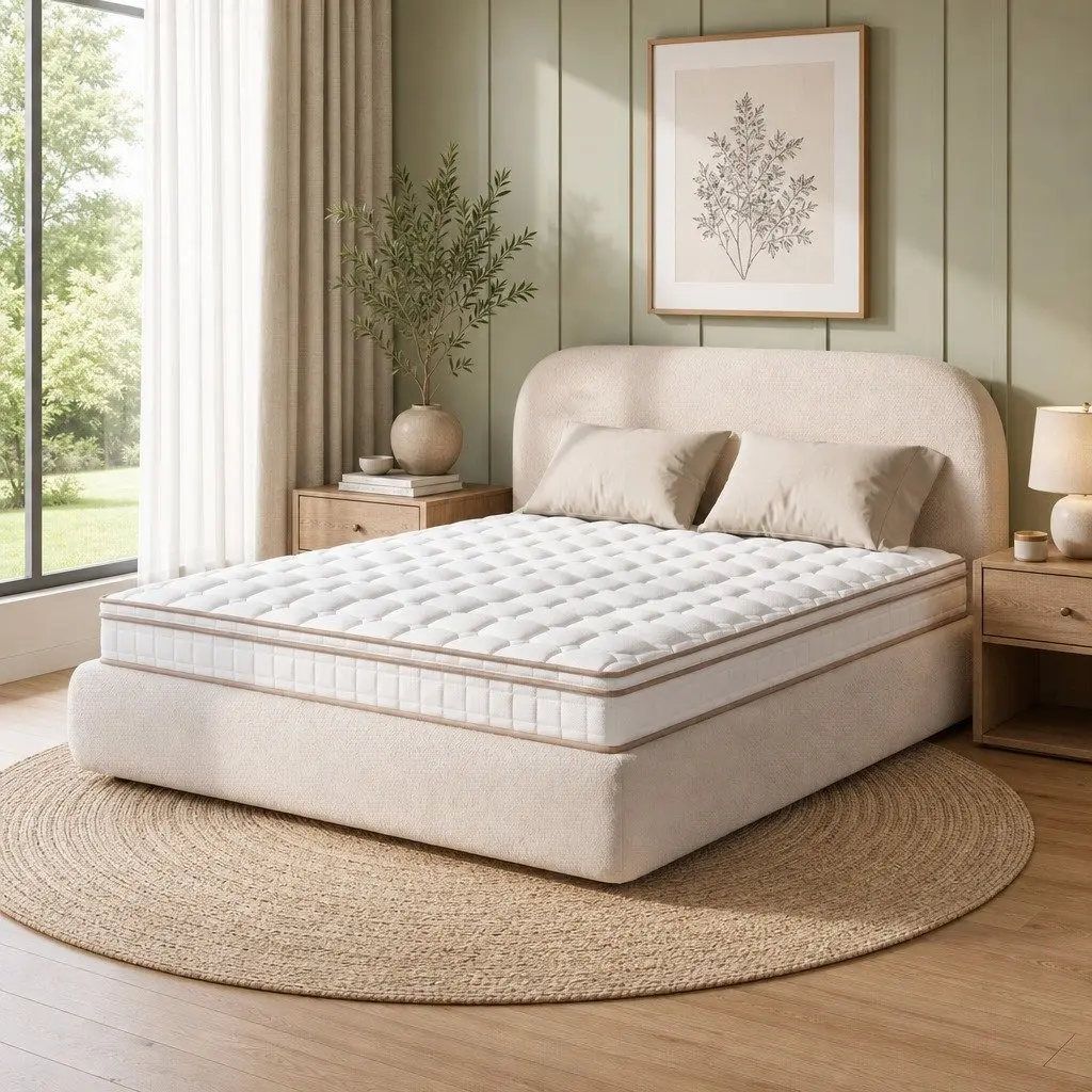 Double Mattress 20cm Firm Pocket Spring Bedroom Guest Room Breathable Support