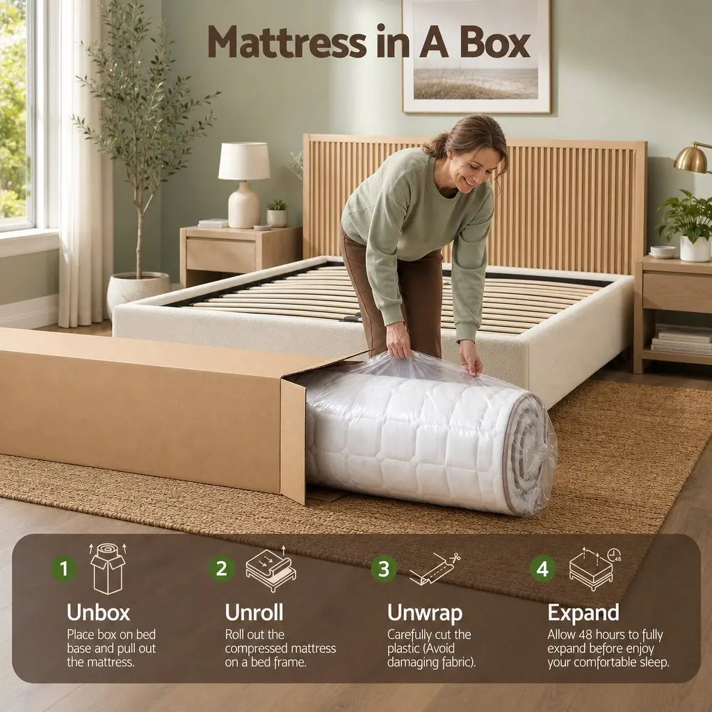 Double Mattress 20cm Firm Pocket Spring Bedroom Guest Room Breathable Support