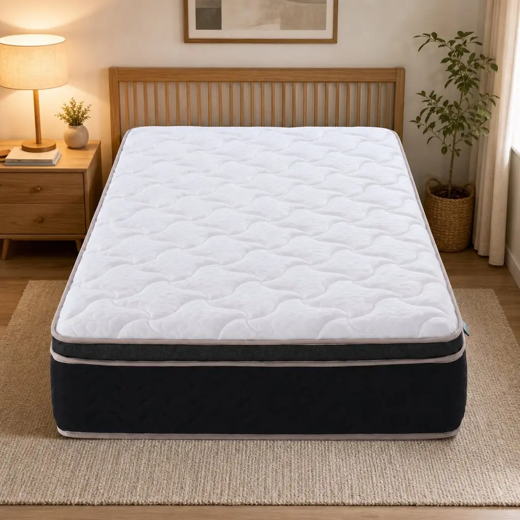 King Single Mattress Copper Memory Foam 35cm Firm 7-Zone Pocket Spring Black or White