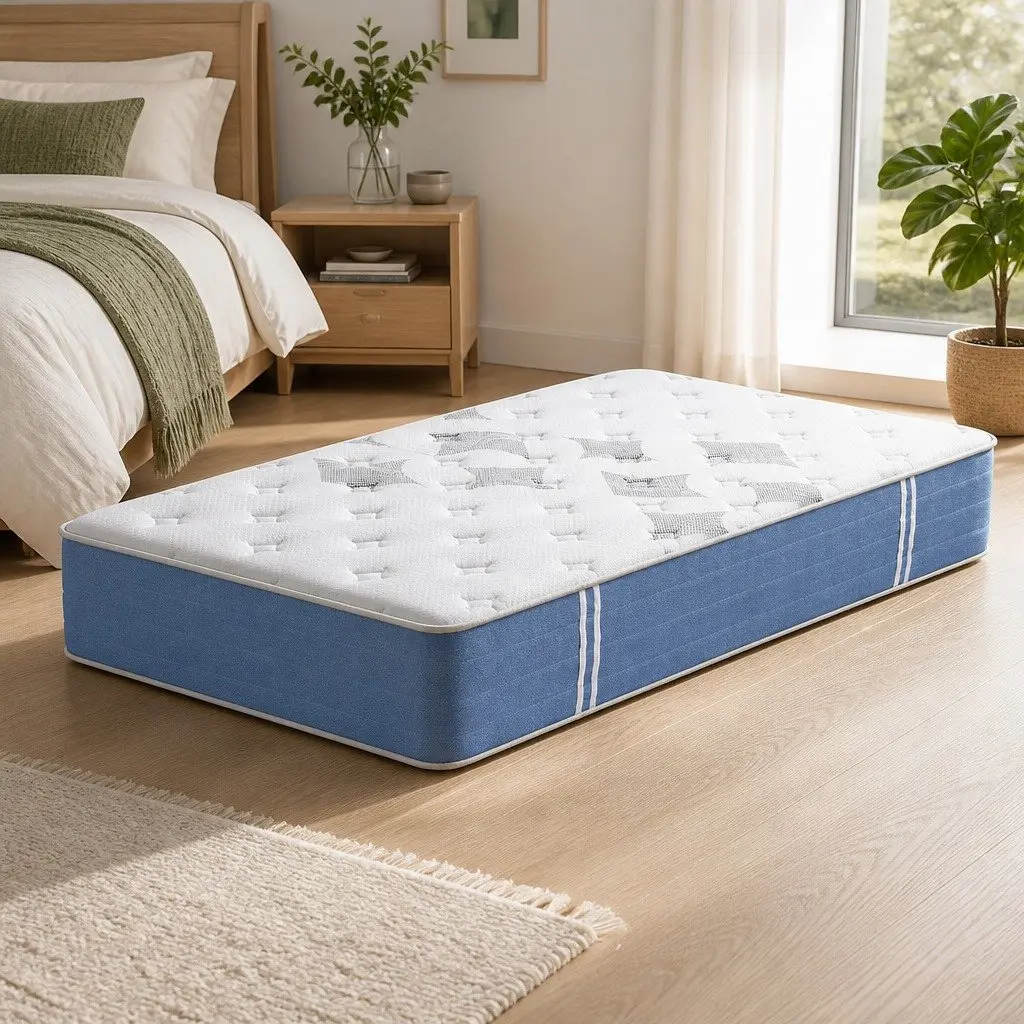 King Single Mattress Pocket Spring 25cm Euro Top Medium Firm Support Bamboo Fibre