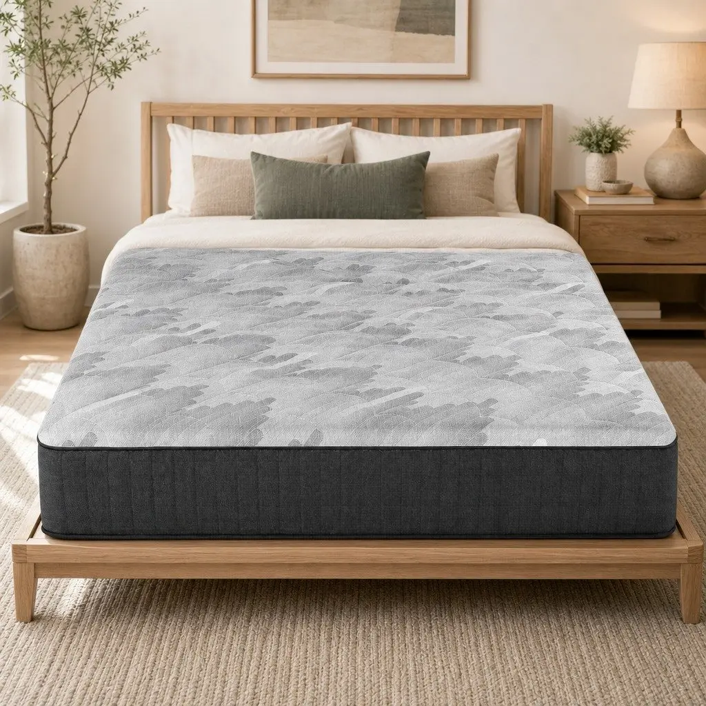 Double Mattress Pocket Spring 30cm Firm Comfort 5-Zone Support Grey or Black