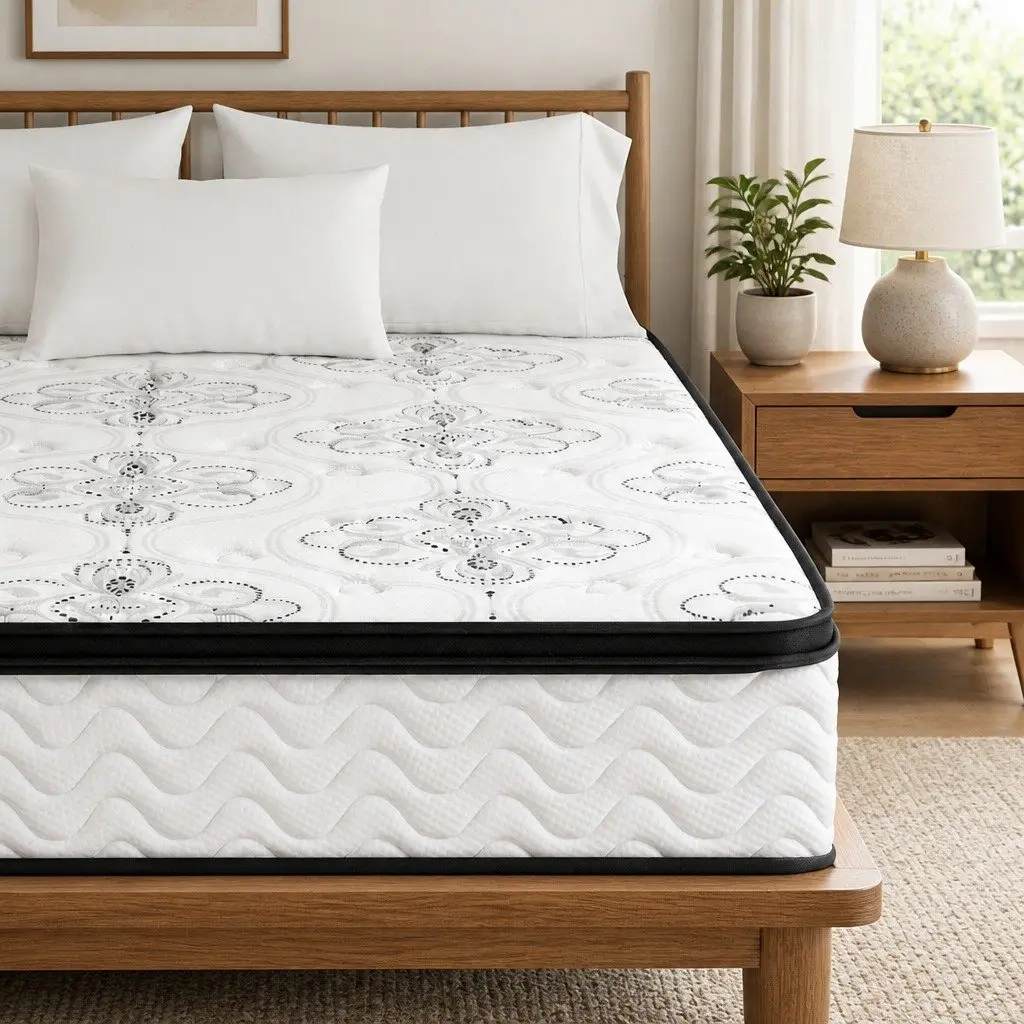 King Size Mattress 30cm Pocket Spring Euro Top Medium Firm Foam Bed Vacuum