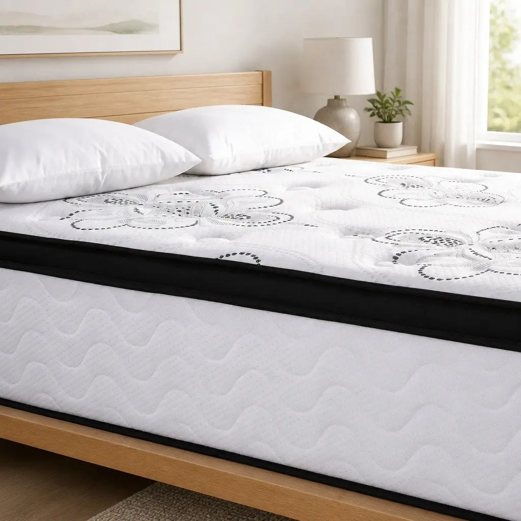 King Size Mattress 30cm Pocket Spring Euro Top Medium Firm Foam Bed Vacuum