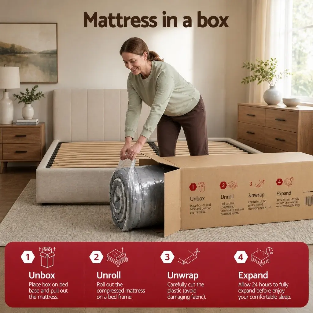 King Size Mattress 35cm Grey Hybrid with Pocket Spring and Dual Euro Top Soft Quilting 7 Zone Support Foam Encased