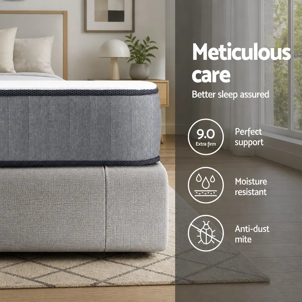 King Single Mattress 23cm Extra Firm Support Tight Top Hypoallergenic Bedding