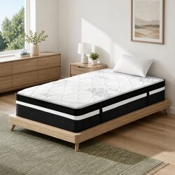 King Single Mattress 28cm Ultra Firm Pocket Spring Bed Hypoallergenic Support