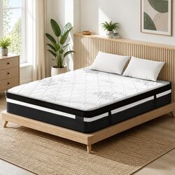 Double Mattress 28cm Ultra Firm Euro Top Pocket Spring Bedroom Sleep Support
