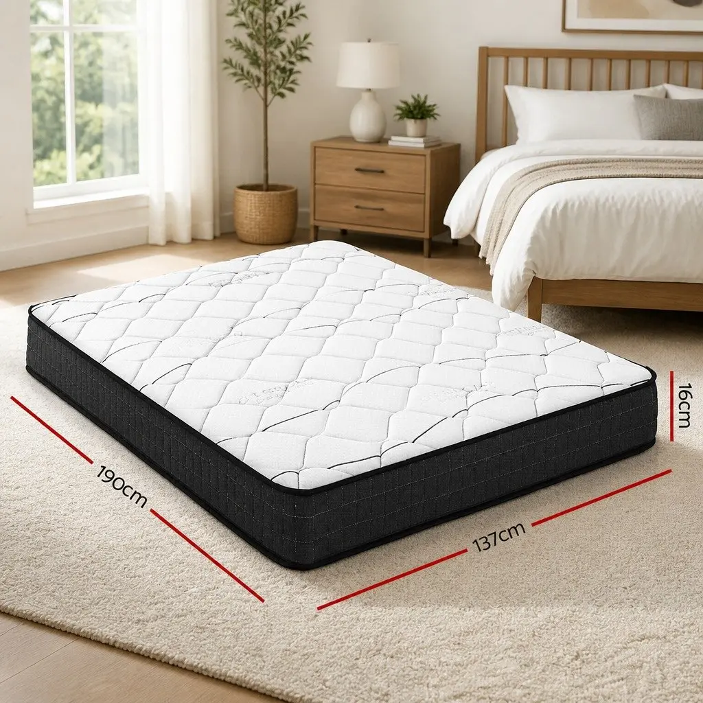 Double Mattress Bonnell Spring 16cm Medium Firm Comfort Support