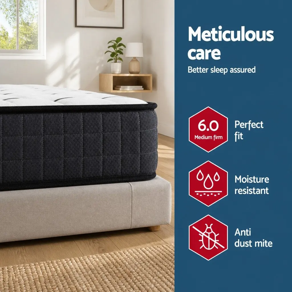Double Mattress Bonnell Spring 16cm Medium Firm Comfort Support