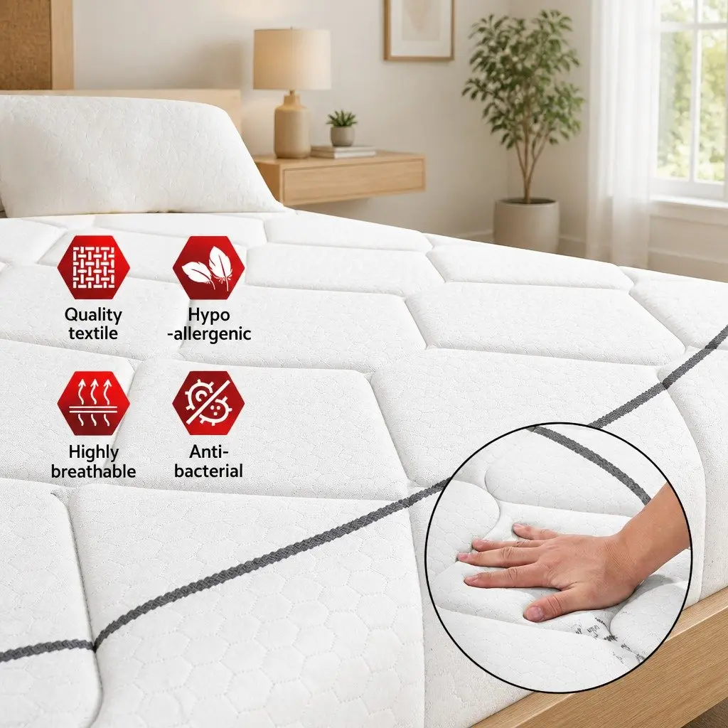 Double Mattress Bonnell Spring 16cm Medium Firm Comfort Support