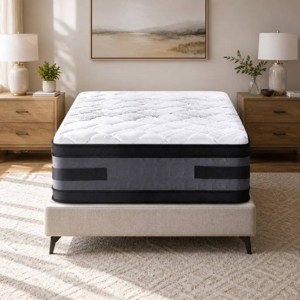 King Single Mattress 36cm Cool Gel Memory Foam Flippable Double-Sided Pocket
