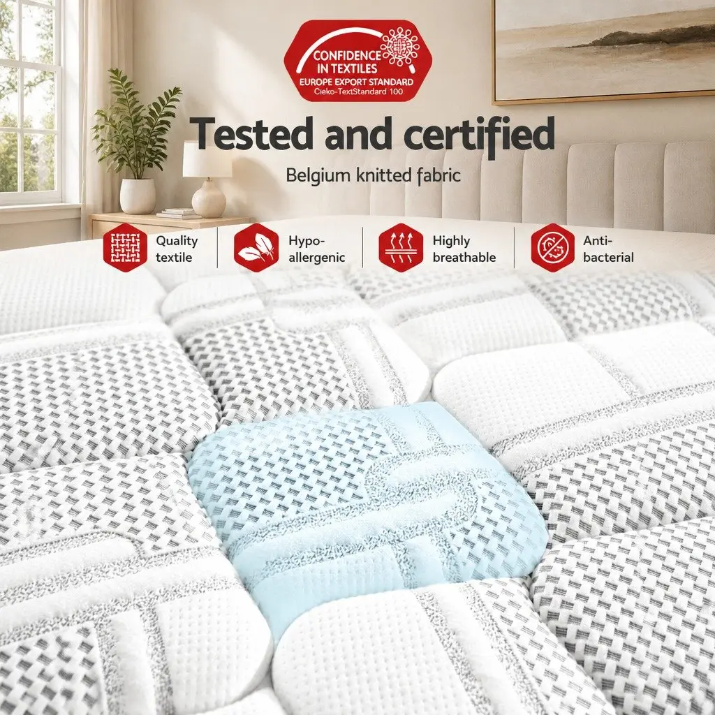 King Single Mattress 36cm Cool Gel Memory Foam Flippable Double-Sided Pocket
