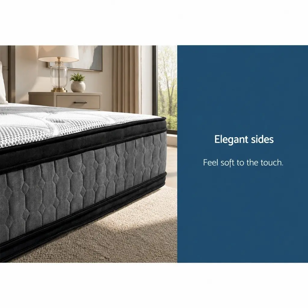 King Single Mattress 36cm Cool Gel Memory Foam Flippable Double-Sided Pocket