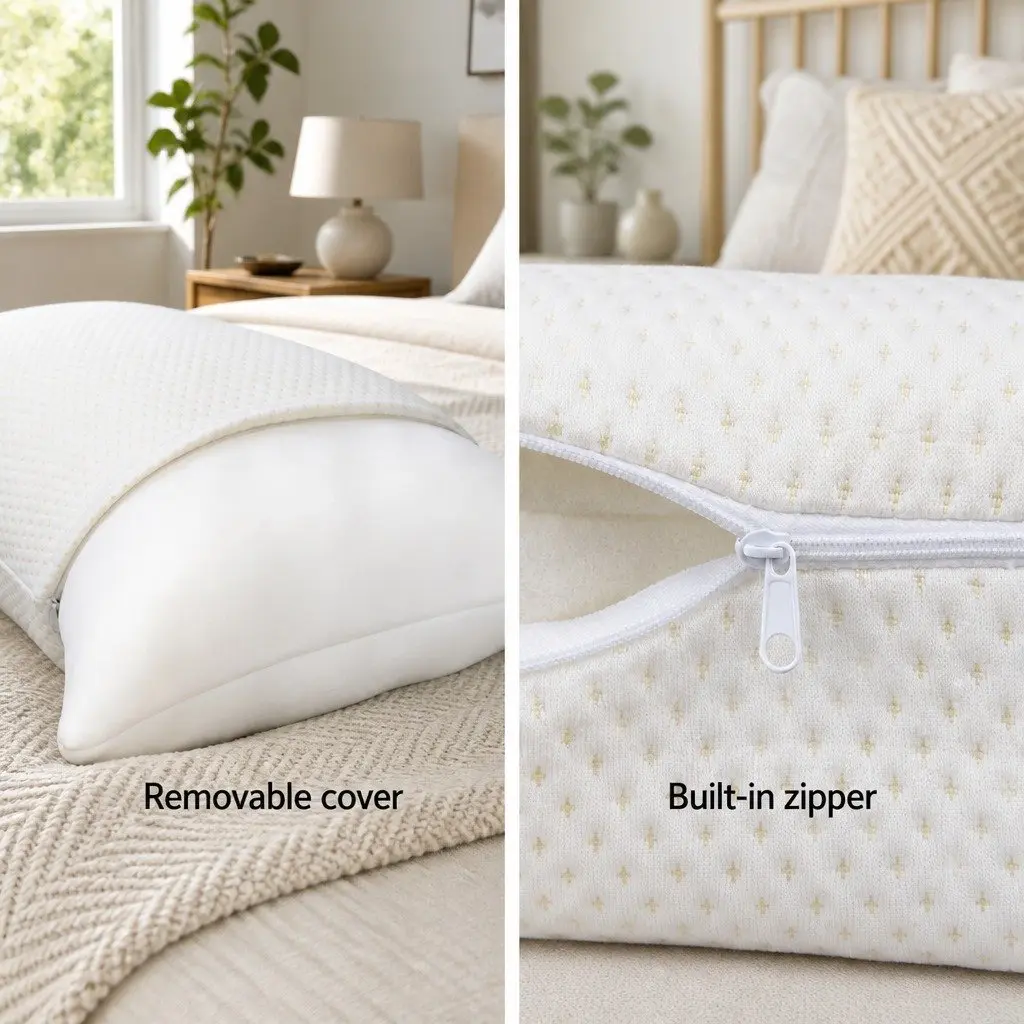 Memory Foam Pillow Set 19cm Thick Contour Neck Support White Twin Pack