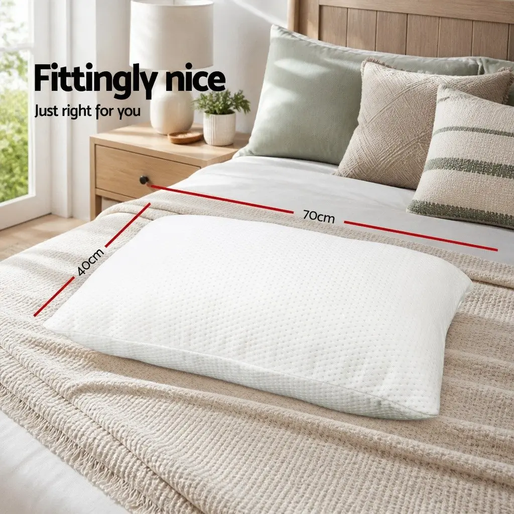 Memory Foam Pillow 13cm Thick White Twin Pack Support Neck Shoulder