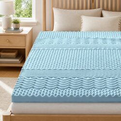 Practical 7-Zone King Size Memory Foam Mattress Topper