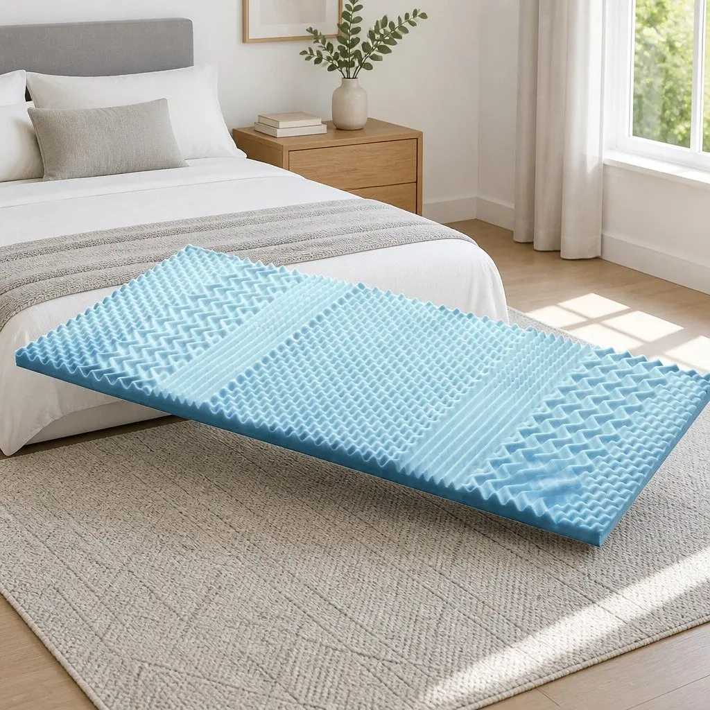 Memory Foam Mattress Topper 7-Zone Single 5cm Support Orthopedic Comfort Pad